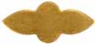Inlay, Double Acorn,
1.34" by 0.61", brass 0.040" thick